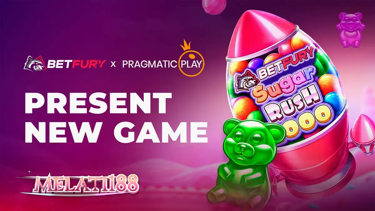 Tampilan visual cerah dan penuh warna dari slot BetFury Sugar Rush 1000